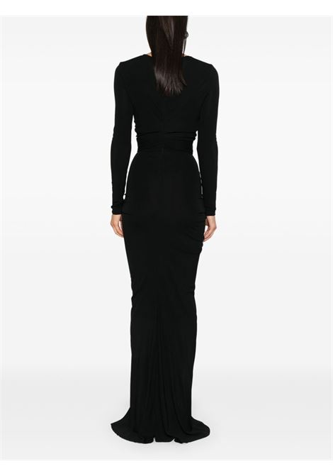 Black Ruched maxi dress Christopher Esber - women CHRISTOPHER ESBER | 24033063BLK